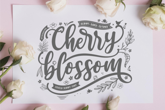 Cherry Blossom Font: A Trio for Modern Branding