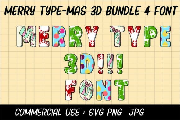 Merry Type-Mas 3D: Holiday Design in a Single Font