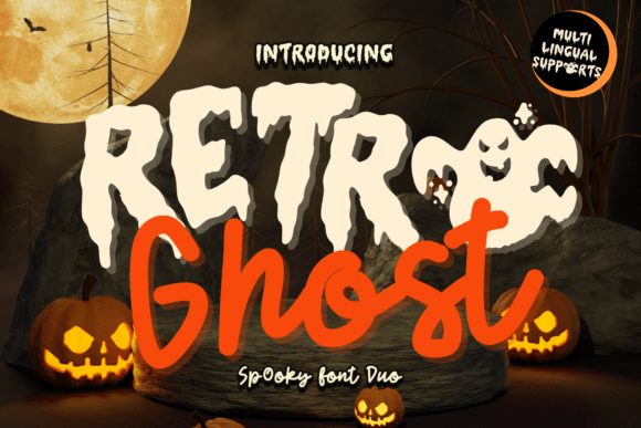 Retro Ghost Duo Font: Your Groovy Halloween Design Partner