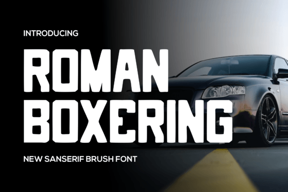 Roman Boxering Font: Edgy Brushstroke Style for Bold Projects