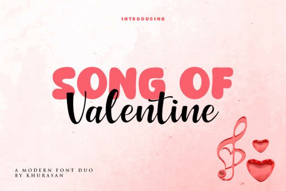 Song of Valentine Duo Font: A Romantic Typeface for Timeless Designs
