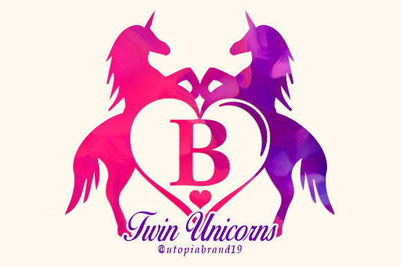 Twin Unicorns and Heart Monogram: A Font for Whimsical Branding