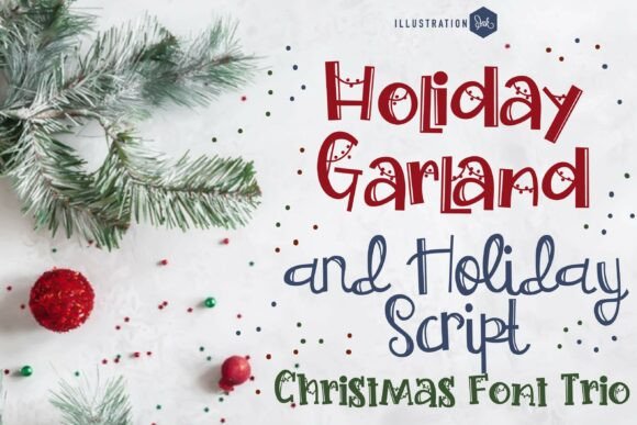 Unlock Festive Design with the Hollyday Garland Trio Font